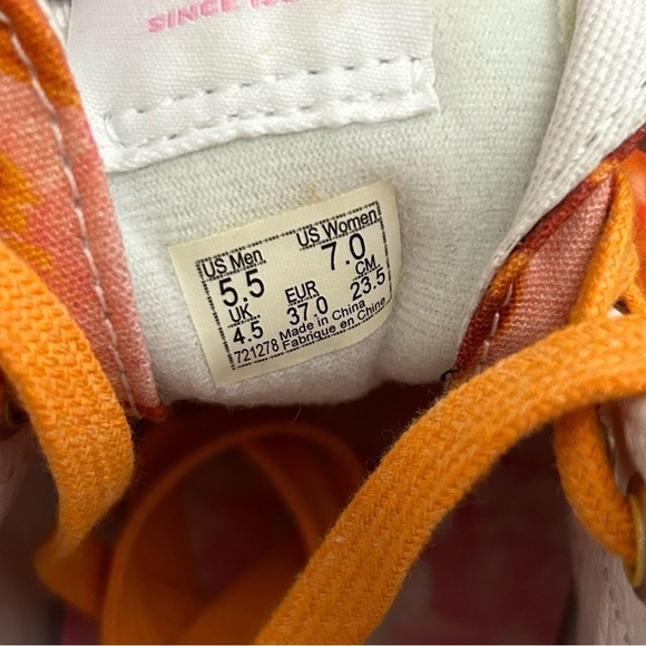 Vans Orange and Pink Marbled Collina Strada High-Top Sneakers Limited Edition - Picture 4 of 8